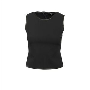 Authentic Gucci Leather Trim Structured Top sz 40